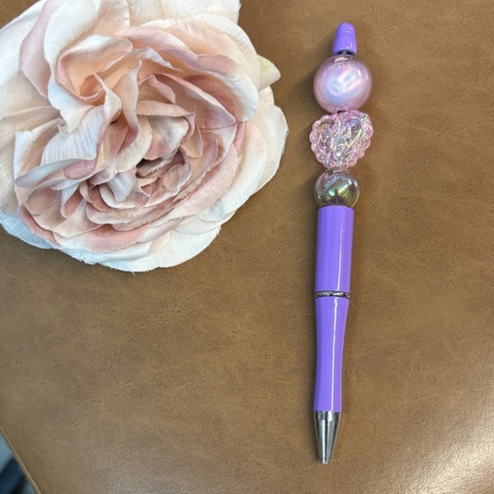 Purple Beaded Pen